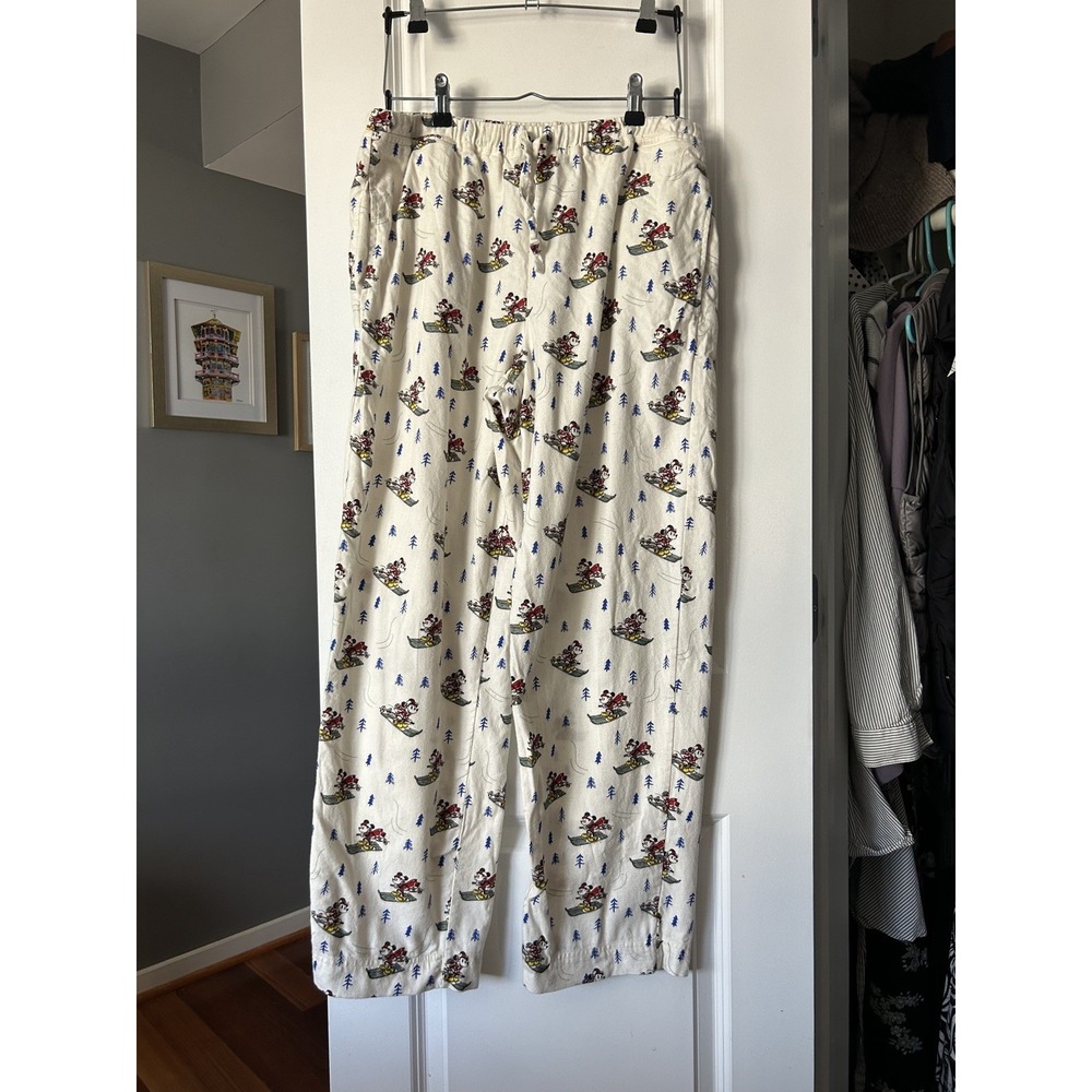 DISNEY HANNA ANDERSSON Adult Sz Medium Flannel Pajama Bottoms Mickey Mouse